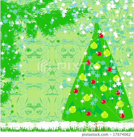 Abstract christmas tree card - Stock Illustration [17874062] - PIXTA