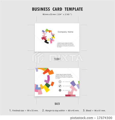 Business Cards Design Template, Size 90mmx55mm 17874300