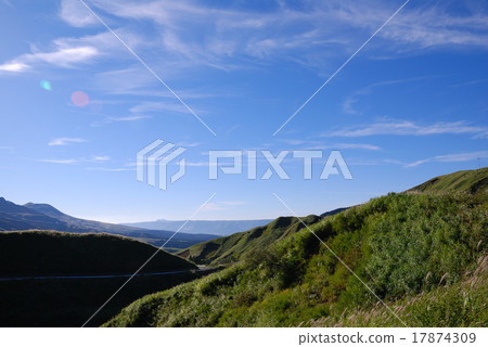 The sky of Aso race mountain The sky of Aso race mountain 17874309