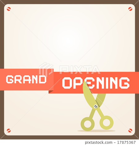 Grand Opening Retro Vector Flat Design 17875367