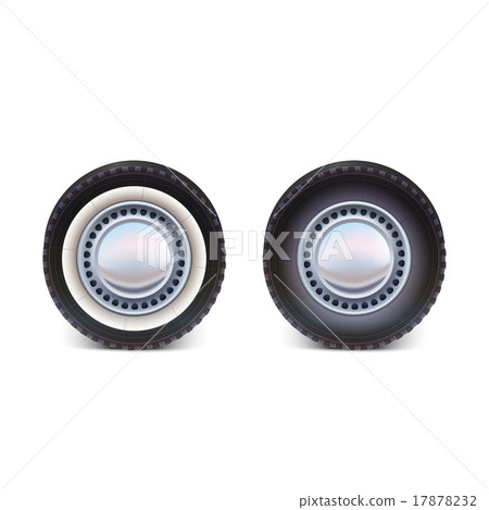Car wheel on white background Car wheel on white background 17878232