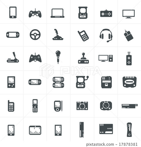 video game and joystick icons set - Stock Illustration [17878381] - PIXTA