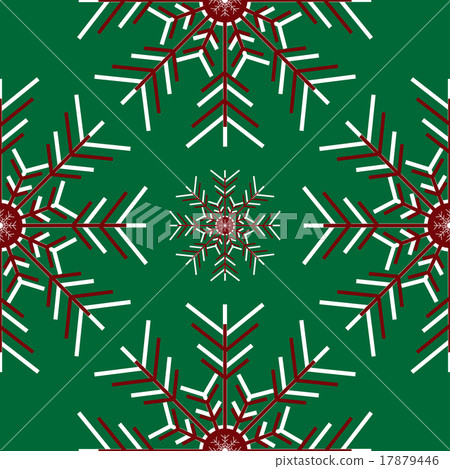 Large snowflakes on green background - Stock Illustration [17879446 ...