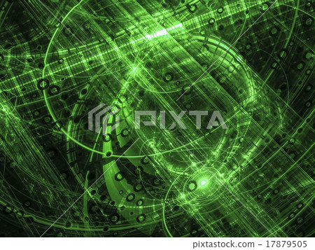 Abstract computer-generated green background 17879505