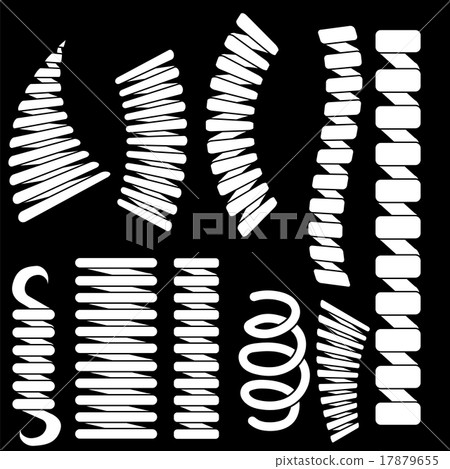 Set of Springs Silhouettes 17879655