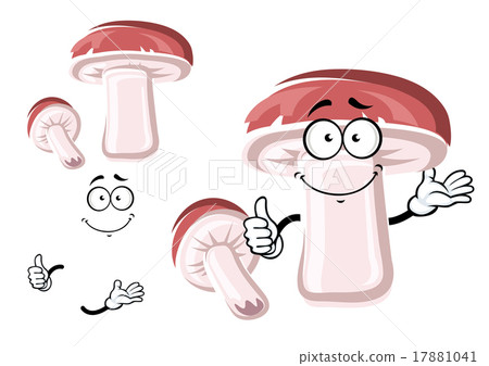 Cartoon king brown bolete mushroom 17881041