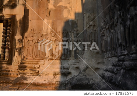 Relief of Cambodia Angkor Wat ruins 17881573