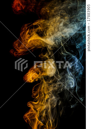 Orange - yellow - blue abstract smoke Orange - yellow - blue abstract smoke 17883905