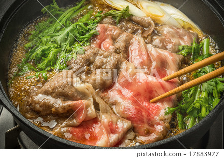 Sukiyaki of high-quality Japane beef with luxury Wagyu beef 17883977