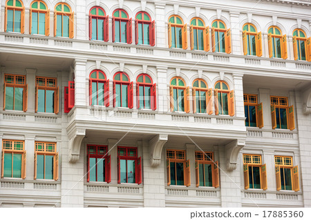 Colorful british colonial style windows Colorful british colonial style windows 17885360
