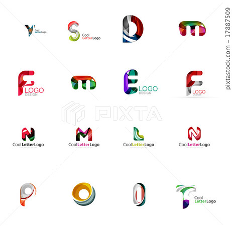 Set of universal company logo ideas, business icon 17887509