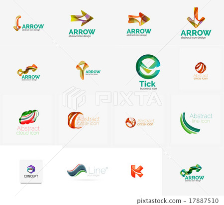Set of universal company logo ideas, business icon 17887510