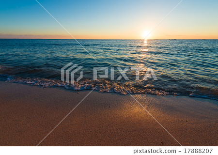 Sunset, sea, landscape. Okinawa, Japan. 17888207