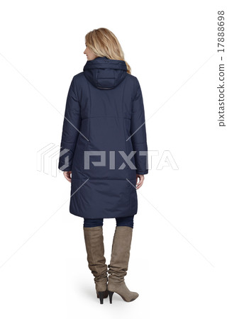 Young woman in long coat Young woman in long coat 17888698