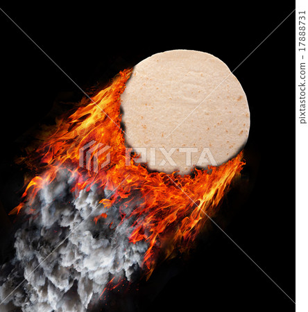 Concept of speed - Trail of fire and smoke Concept of speed - Trail of fire and smoke 17888731