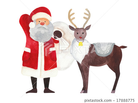 Santa and reindeer Santa and reindeer 17888775