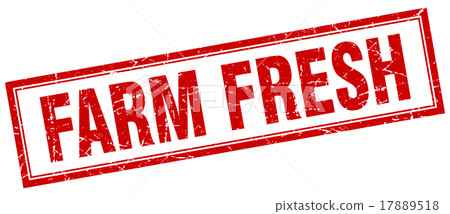 farm fresh red square grunge stamp on white - Stock Illustration ...