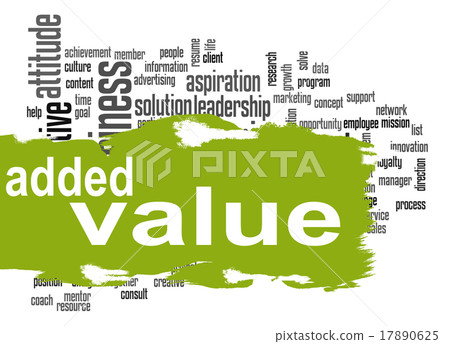 Added Value word cloud with green banner - Stock Illustration [17890625 ...