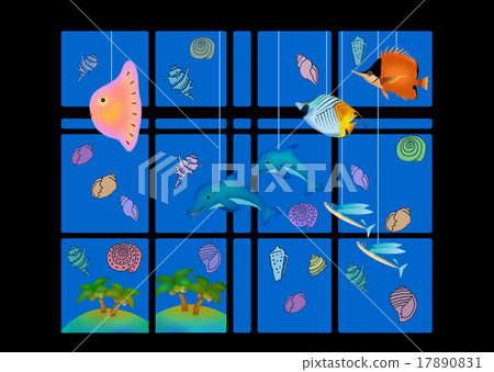 Window Decorations Sea Creatures Stock Illustration 17890831