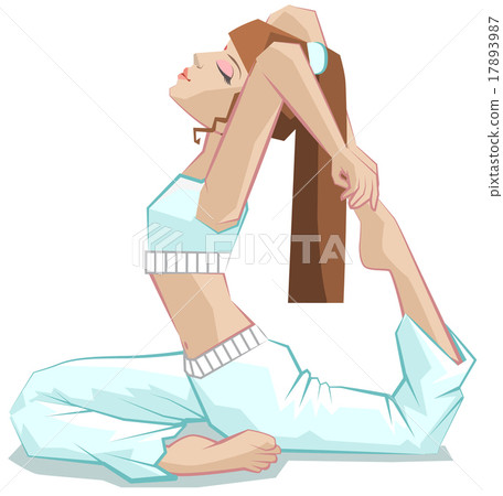 King pigeon pose. Beautiful girl yoga. Yoga asana King pigeon pose. Beautiful girl yoga. Yoga asana 17893987