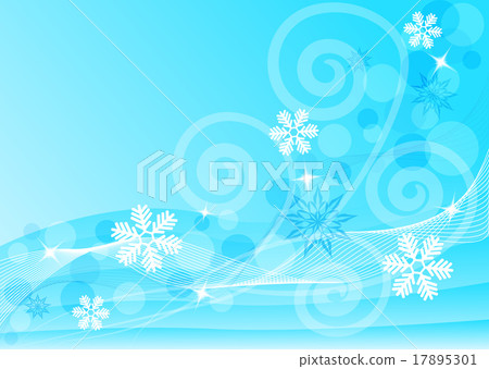 abstract blue background with snowflakes - Stock Illustration [17895301 ...