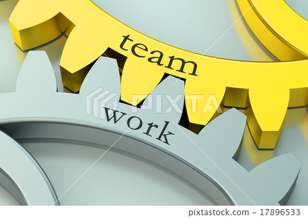 Team Work concept on the gearwheels Team Work concept on the gearwheels 17896533