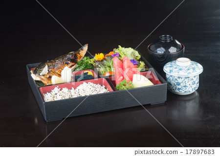japanese cuisine. lunch box set on the background 17897683