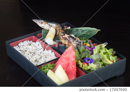 japanese cuisine. lunch box set on the background 17897690
