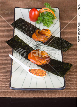 grilled shell fish on the background grilled shell fish on the background 17897692