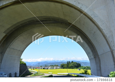 橫跨拱形橋樑的風景 橫跨拱形橋樑的風景 17898818