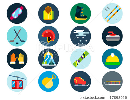 Winter sport vector icons set - Stock Illustration [17898936] - PIXTA
