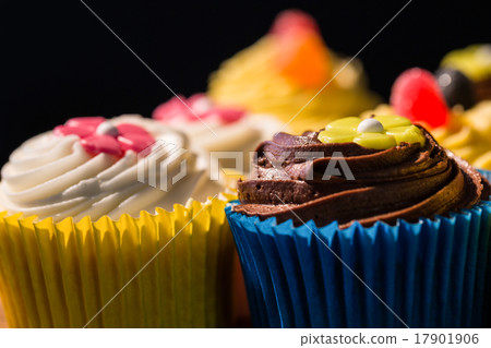 Delicious cupcakes on a table 17901906