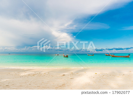 Beach and tropical Andaman sea with blue sky Beach and tropical Andaman sea with blue sky 17902077