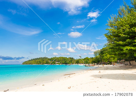Beach and tropical Andaman sea with blue sky Beach and tropical Andaman sea with blue sky 17902078