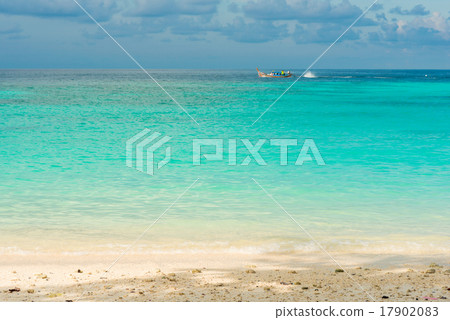 Beach and tropical Andaman sea with blue sky Beach and tropical Andaman sea with blue sky 17902083