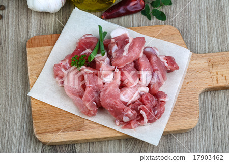 Diced pork meat 17903462