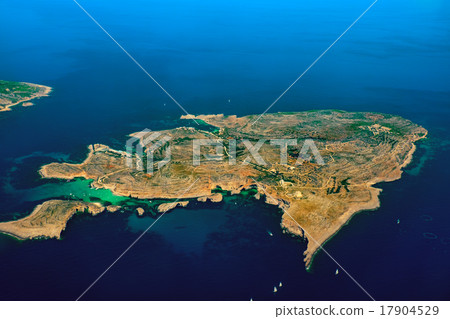 Comino Island aerial bird view 17904529