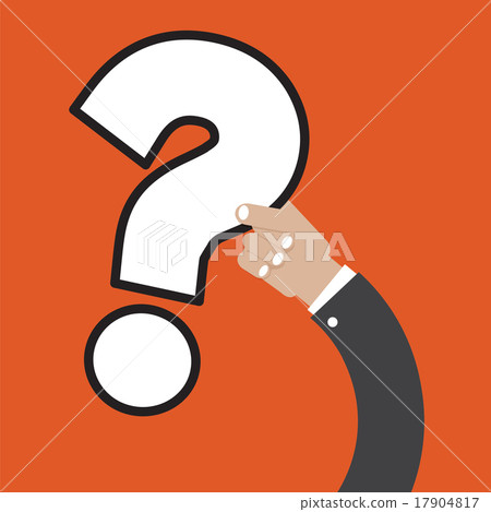Question Mark In Hand Vector Illustration. Question Mark In Hand Vector Illustration. 17904817