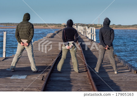 Geraldton wood railway jetty in West Australia Geraldton wood railway jetty in West Australia 17905163