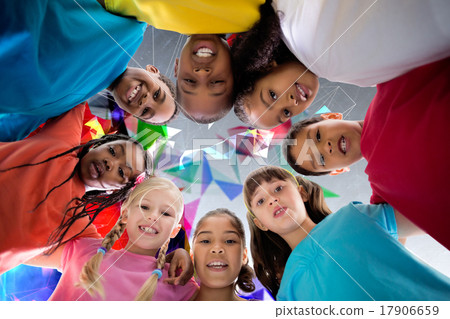 Composite image of elementary pupils smiling Composite image of elementary pupils smiling 17906659