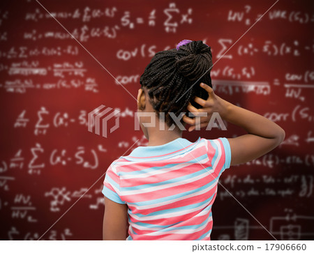 Composite image of pupil thinking Composite image of pupil thinking 17906660