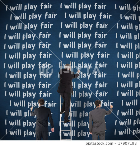 Composite image of business team writing 17907198