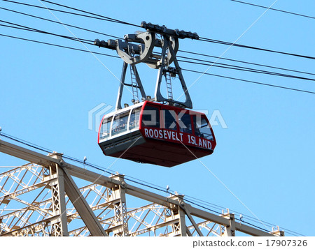 紐約羅斯福島女王大橋的電車軌道 17907326