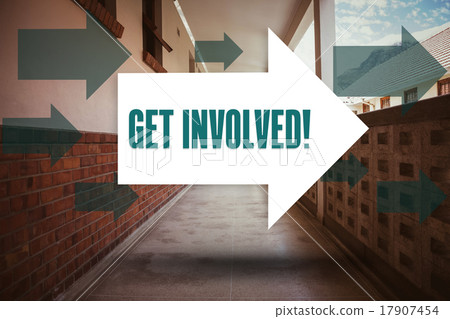 Get involved! against empty hallway 17907454