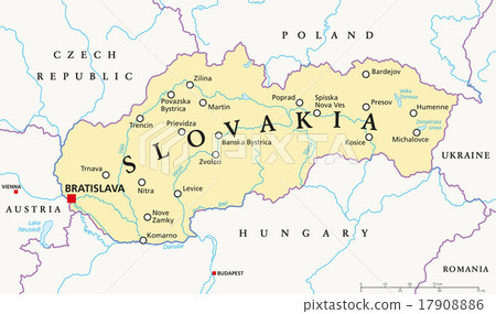 Slovakia Political Map 17908886