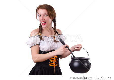 German girl in traditional festival clothing 17910068