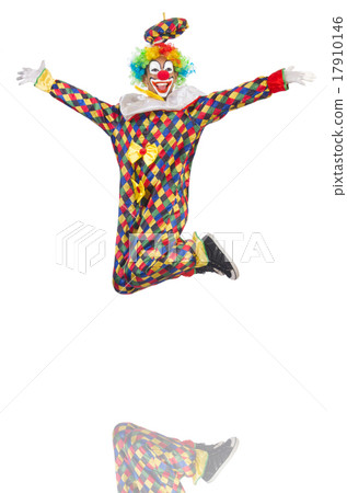 Funny clown isolated on white Funny clown isolated on white 17910146