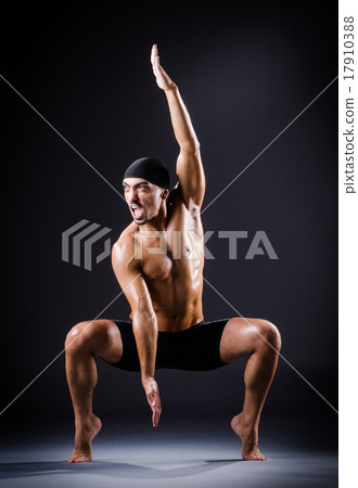 Dancer dancing in the dark studio Dancer dancing in the dark studio 17910388