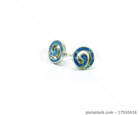 Blue helix earrings 17910438