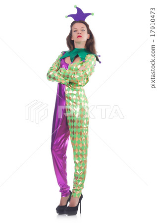 Funny clown isolated on white Funny clown isolated on white 17910473